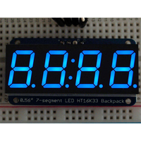 Adafruit 878 0.56" 4-Digit 7-Segment Display with I2C Backpack Red