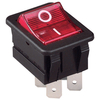 Arcolectric C 1553 VB NAB Rocker Switch Lit Red DPST On-Off 250V A...