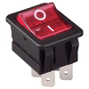 Arcolectric C1353VBNAB Rocker Switch High Inrush Lit Red DPST On-O...