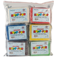 Artstraws Soff Fun Modelling Material - Pack of 6 assorted bright. ..