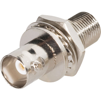 BKL 0401284 BNC Adaptor Panel Mount BNC Socket to F-Socket