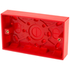 Click WA185 2 Gang 25mm Deep Pattress Box Red