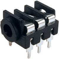 Cliff Electronic -FCR1295- JACK/SKT 3.5 mm,  PCB,  THT,  BLK