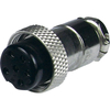 Cliff Electronic FC684215 PLUG, 5 PIN STRAIGHT,  ON CABLE; 6mm FEMALE