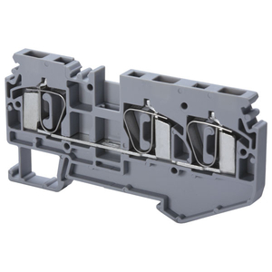 Connectwell DIN Rail Spring Clamp 4mm Terminal (1 In 2 Out)