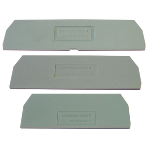Connectwell TTECEPCSC2.5T DIN Rail Spring Clamp End Plate (2.5mm)