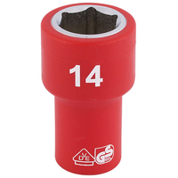 Draper Expert 31492 1/4" Sq. Dr. Fully Insulated VDE Socket (14mm)