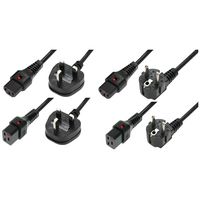 IEC Lock EL262S Right Angle Schuko Plug to C19 IEC Lock H05VV-F 2m...