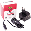 Raspberry Pi 4 Model B Official PSU,  USB-C,  5.1V,  3A,  EU Plug,  Black
