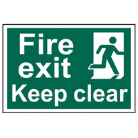 Scan 1513 Fire Exit Keep Clear - PVC 300 x 200mm