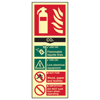 Scan 1592 Fire Extinguisher Composite CO2 - Photoluminescent 75 x. ..