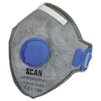 Scan 2EFAB2 Fold Flat Disposable Odour Mask Valved FFP2 Protection...