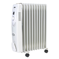Sealey RD2500T Oil Filled Radiator 2500W/230V 11 Element with Timer