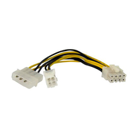 StarTech EPS48ADAP 150mm 4-pin To 8-pin EPS Power Adaptor With LP4...