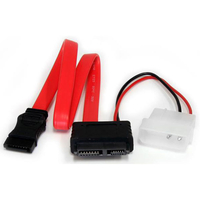 StarTech SLSATAF12 300mm Slimline SATA To SATA Data Cable With LP4...