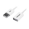 StarTech.com USBEXTPAA2MW 2m White USB 2.0 Extension Cable A To A. ..