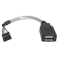 StarTech.com USBMBADAPT 6 inch USB A Female To Motherboard Header. ..
