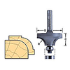 Trend 46/150 x 1/2 TCT Bearing Guided Ovolo & Round Over 12.7mm Radius