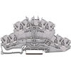 WAGO 2002-2438 L 2 Deck 8 Conductor Through Terminal Block Grey AW...