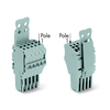 WAGO 2020-102/142-000 2-way 1 Conductor F Plug w Strain Relief & L...