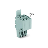 WAGO 2020-205/124-000 5-way 2 Conductor Female Plug with Locking Lever