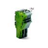 WAGO 2022-115/000-037 15p 1 Cond F Plug w Gnd End Grn-ylw AWG 22-12