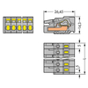 WAGO 231-104/026-000 MCS MIDI 4 Pole 16A 5mm Free Plug Codable Lat...