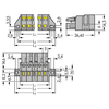 WAGO 231-106/031-000 Female Panel Fixing Flanges 6P Pitch 5mm