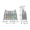 WAGO 231-206/037-000/034-000 Female Locking Levers 6P Pitch 7.5mm
