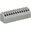 WAGO 250-209 9 Pole 3.5mm 8A 45° Push Button PCB Terminal Block Grey