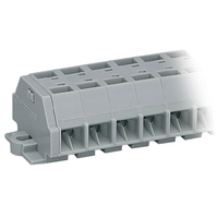 WAGO 260-207 7-way 4 Conductor Fixing Flanges Terminal Strip Grey. ..