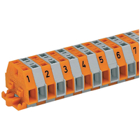 WAGO 260-410 10-way 2 Conductor Fixing Flanges Terminal Strip Grey...