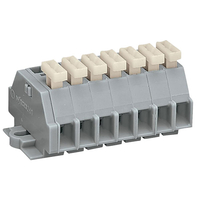 WAGO 261-107/331-000 7-way 2-Cndtr. Push Btn. F-Flange Strip Grey. ..