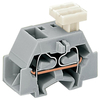 WAGO 261-424/331-000 4-way 2-Cndtr. Push Btn. F-Flange Block Grey. ..