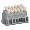 WAGO 261-426/341-000 6-way UL/CSA 2-Cndtr. 2 Push Btn. Flange Grey...