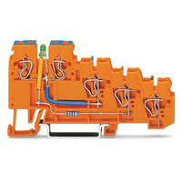 WAGO 270-574/281-483 Sensor LED 4-Cndtr. Supply T-Block Orange AWG...