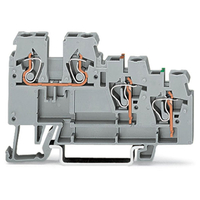 WAGO 270-585 Circuit 2 Actuator LED 3-Cndtr. Terminal Block Grey A...