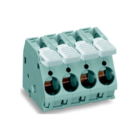 WAGO 2716-104 4 Pole 10mm 76A 30° Lever PCB Terminal Block Grey