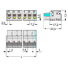 WAGO 2721-210/026-000 Female MCS-MIDI 10P 7.5mm Push Buttons
