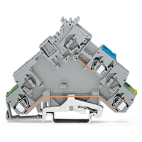 WAGO 280-593 5mm 2-cond. Actuator Ground Supply Trmnl. Block Grey. ..