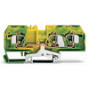 WAGO 284-687 10mm 3-conductor Through Terminal Block Green-yellow. ..