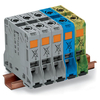 WAGO 285-159 20mm T-blk. 3-Phase Set High Current Grey Blue Grn-ye...