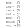Weller 4PTS8-1 PT-S8 Solder Tip - Round Tip Long 425°C Ø0.4mm