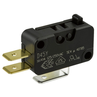 ZF D453-V1AA Microswitch SPDT 16A Std. Force,  Button,  Q.C. Straight