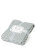 Duck egg waffle jacquard knitted throw