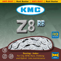 KMC Z8RB Anti-Rust 8 Speed Chain with 116 Links