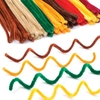 Autumn Pipe Cleaners Value Pack (Pack of 120) Craft Embellishments 8 assorted colours - Light Tan,  Orange,  Mustard,  Red,  Dark Green,  Dark Brown,  Maroon,  Mid Brown