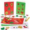 Christmas Card Making Kit (Each kit) 3 assorted card colours - Red,  Green & White