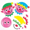 Christmas Elf Plate Decoration Kits (Pack of 4)