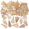 Christmas Tree Mini Wooden Shapes (Pack of 72)